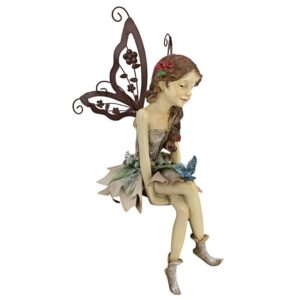 Design Toscano HF326063 6 1/2 Inch Fannie the Fairy Sitting Statue