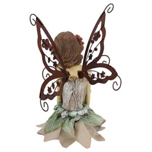 Design Toscano HF326063 6 1/2 Inch Fannie the Fairy Sitting Statue