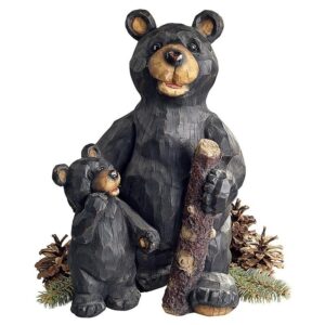 Design Toscano JE228500 9 1/2 Inch Forest Bear Pair - Black