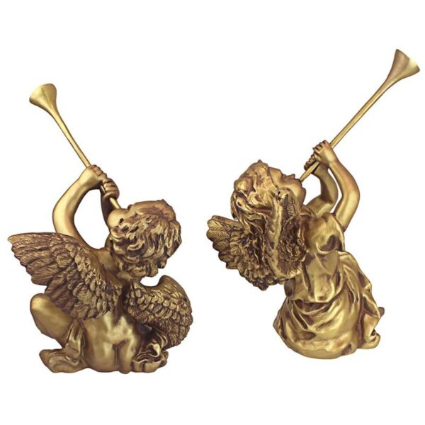 Design Toscano JE930801 7 Inch Trumpeting Angels, Set of 2