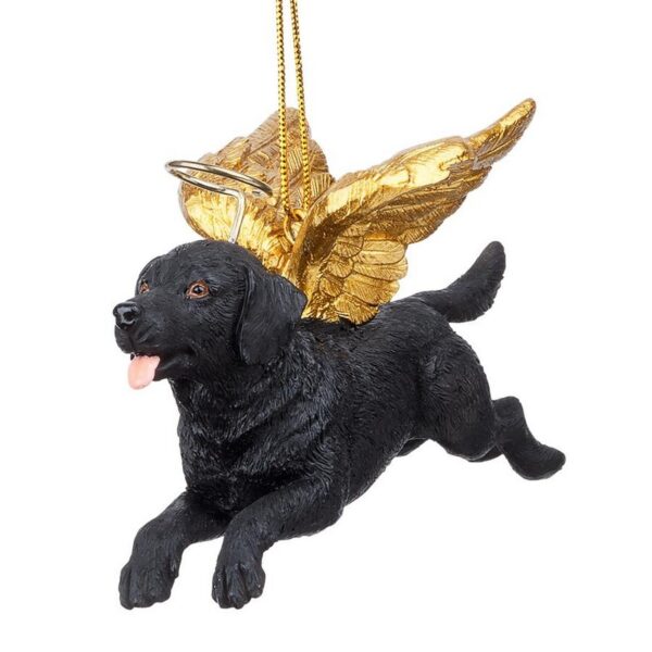 Design Toscano JH170714 3 1/2 Inch Honor The Pooch Black Lab Holiday Dog Angel Ornament