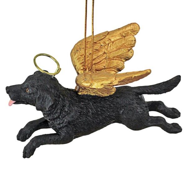 Design Toscano JH170714 3 1/2 Inch Honor The Pooch Black Lab Holiday Dog Angel Ornament