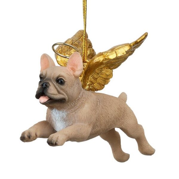 Design Toscano JH170717 3 1/2 Inch Honor The Pooch French Bulldog Holiday Dog Angel Ornament