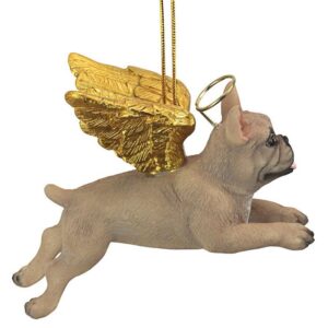 Design Toscano JH170717 3 1/2 Inch Honor The Pooch French Bulldog Holiday Dog Angel Ornament