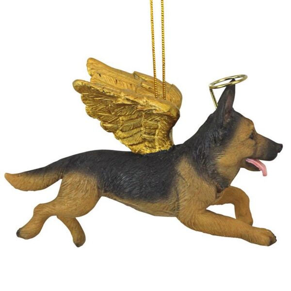 Design Toscano JH170718 4 Inch Honor The Pooch German Shepherd Holiday Dog Angel Ornament