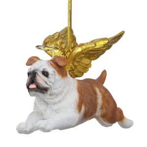 Design Toscano JH170733 4 Inch Honor The Pooch Bulldog Holiday Dog Angel Ornament