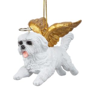 Design Toscano JH170735 3 1/2 Inch Honor The Pooch Maltese Holiday Dog Angel Ornament