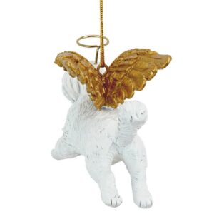 Design Toscano JH170735 3 1/2 Inch Honor The Pooch Maltese Holiday Dog Angel Ornament