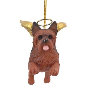 Design Toscano JH170737 3 1/2 Inch Honor The Pooch Yorkie Holiday Dog Angel Ornament