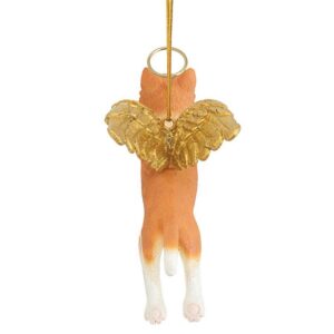 Design Toscano JH170738 4 Inch Honor The Feline Orange Tabby Holiday Cat Angel Ornament