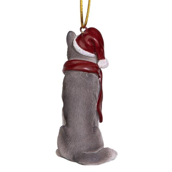 Design Toscano JH576306 2 1/2 Inch Siberian Husky Holiday Dog Ornament Sculpture