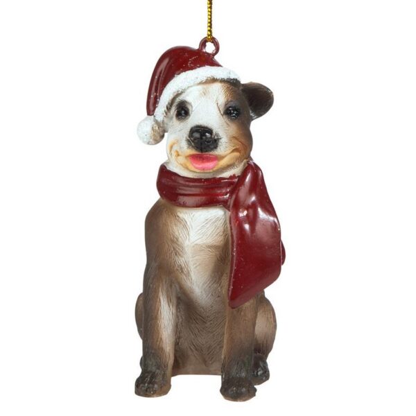 Design Toscano JH576312 2 1/2 Inch Pitbull Holiday Dog Ornament Sculpture