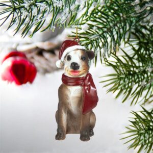 Design Toscano JH576312 2 1/2 Inch Pitbull Holiday Dog Ornament Sculpture