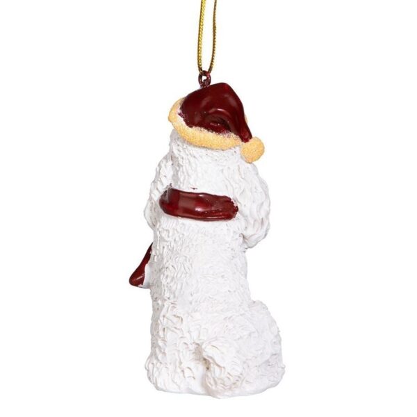 Design Toscano JH576314 3 Inch White Poodle Ornament