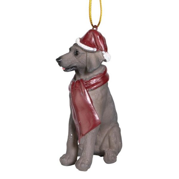 Design Toscano JH576326 2 1/2 Inch Weimaraner Holiday Dog Ornament Sculpture