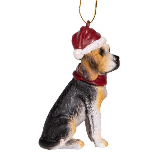 Design Toscano JH576327 2 1/2 Inch Beagle Holiday Dog Ornament Sculpture