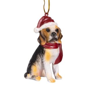 Design Toscano JH576327 2 1/2 Inch Beagle Holiday Dog Ornament Sculpture