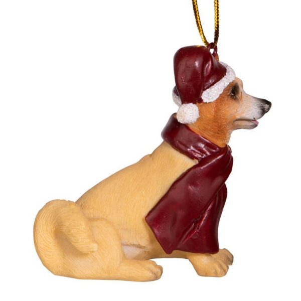 Design Toscano JH576337 2 1/2 Inch Welsh Corgi Holiday Dog Ornament Sculpture