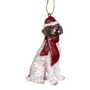 Design Toscano JH576340 2 1/2 Inch Pointer Holiday Dog Ornament Sculpture