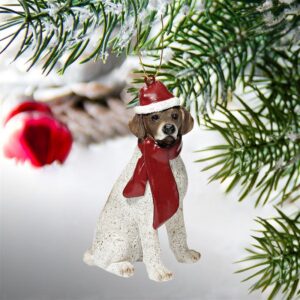 Design Toscano JH576340 2 1/2 Inch Pointer Holiday Dog Ornament Sculpture