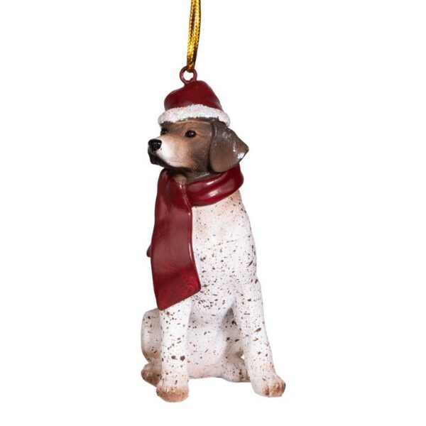 Design Toscano JH576340 2 1/2 Inch Pointer Holiday Dog Ornament Sculpture