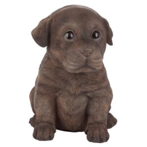 Design Toscano JQ110867 4 Inch Lab Puppy Partner Statue - Chocolate