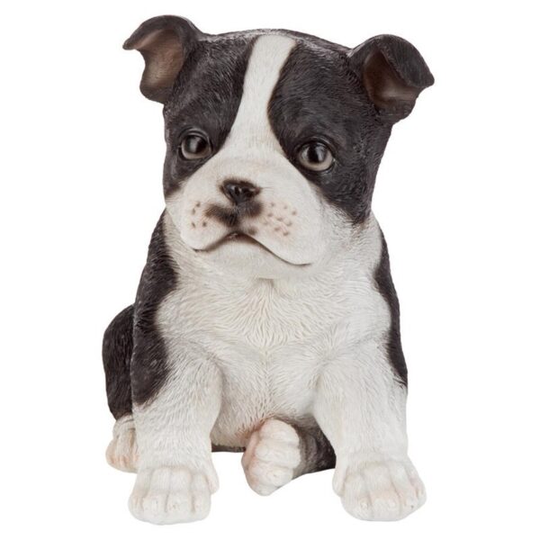 Design Toscano JQ11232 5 Inch Boston Terrier Puppy Partner Statue