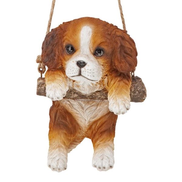 Design Toscano JQ114251 5 1/2 Inch King Charles Cavelier Dog Hanging - Brown