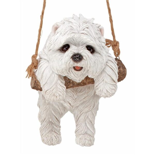 Design Toscano JQ11429 5 1/2 Inch Maltese Dog Hanging - White