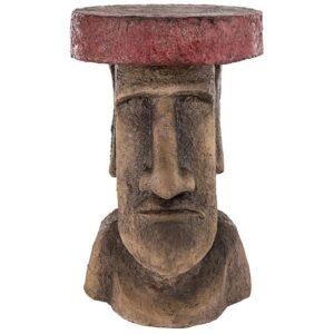 Design Toscano JQ12149 13 Inch Easter Island Moai Side Table