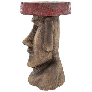 Design Toscano JQ12149 13 Inch Easter Island Moai Side Table