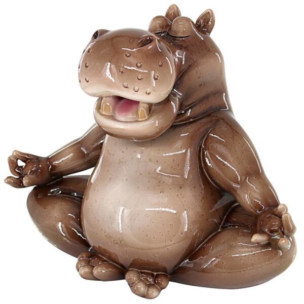 Design Toscano JQ12514 10 1/2 Inch 3500 Pounds of Zen Yoga Hippo Statue