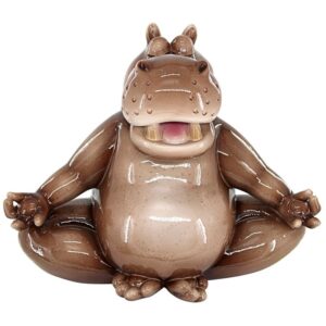 Design Toscano JQ12514 10 1/2 Inch 3500 Pounds of Zen Yoga Hippo Statue