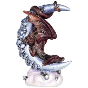 Design Toscano JQ12623 6 Inch Dragon Sleeping on Moon Statue