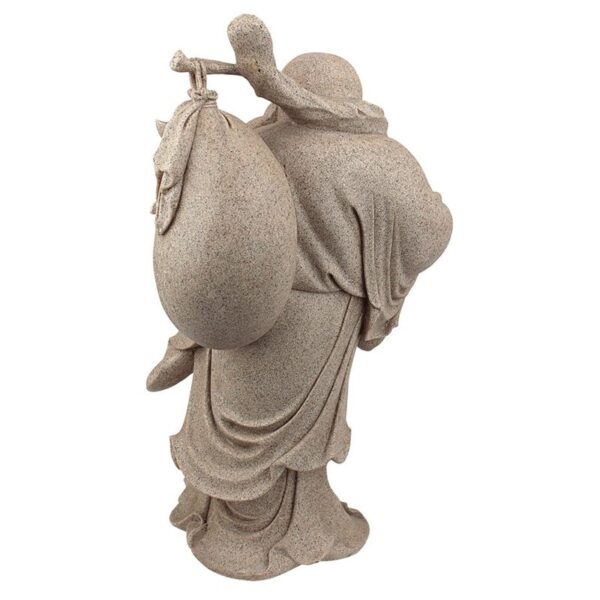 Design Toscano JQ3859 9 1/2 Inch Wandering Happy Hotei Buddha Statue