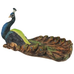 Design Toscano JQ5978 12 Inch Pleasing Peacock Sculptural Dish