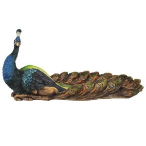 Design Toscano JQ5978 12 Inch Pleasing Peacock Sculptural Dish