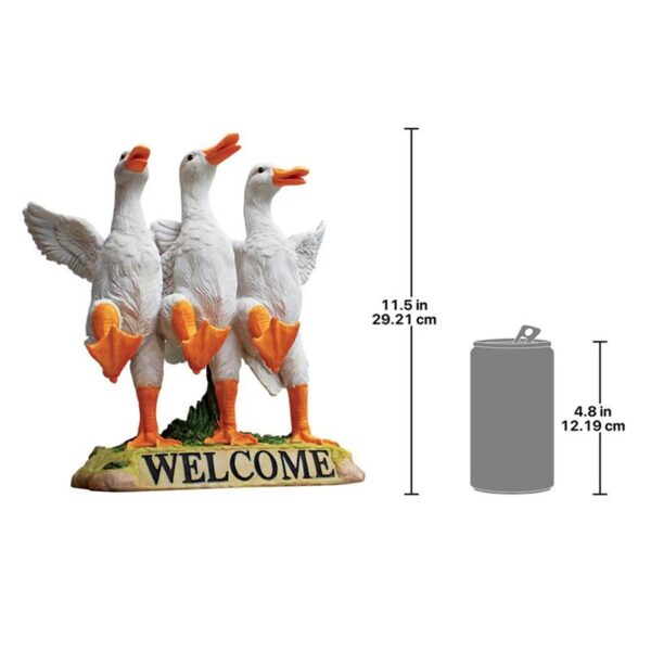 Design Toscano JQ6260 11 Inch Delightful Dancing Ducks Welcome Sign