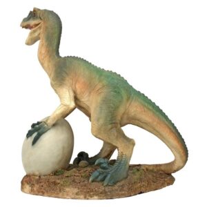 Design Toscano JQ6619 13 1/2 Inch The Egg Beater Raptor Dinosaur Statue