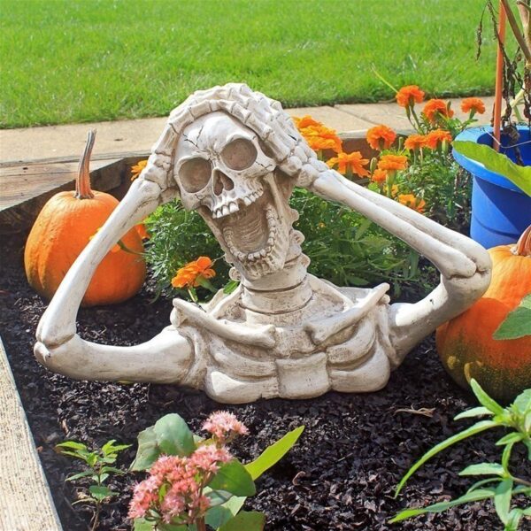 Design Toscano JQ7486 16 Inch Large Shriek the Skeleton Statue