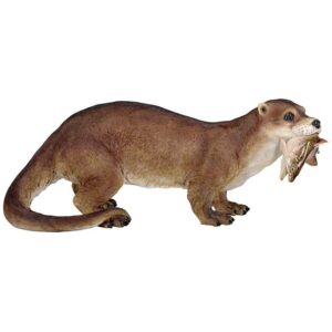 Design Toscano JQ7546 23 Inch River Otters Big Catch Statue