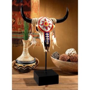 Design Toscano JQ7892 12 Inch Western Desert Sun Cow Skull Statue