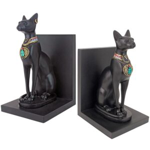 Design Toscano JQ7905 5 Inch Bastet Cat Goddess Bookends, Set of 2