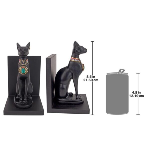 Design Toscano JQ7905 5 Inch Bastet Cat Goddess Bookends, Set of 2