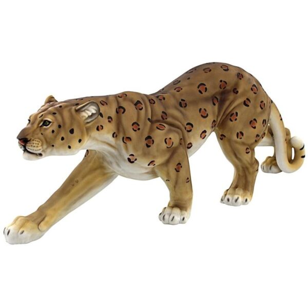 Design Toscano JQ7931 25 Inch Slient Pursuer Spotted Leopard Statue