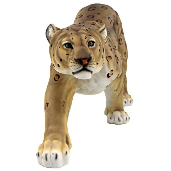 Design Toscano JQ7931 25 Inch Slient Pursuer Spotted Leopard Statue