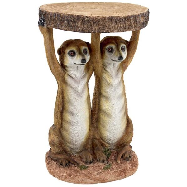 Design Toscano JQ8608 14 Inch Kalahari Meerkats Side Table