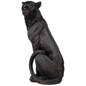 Design Toscano JQ8762 11 Inch Pensive Panther Black Jaguar Statue