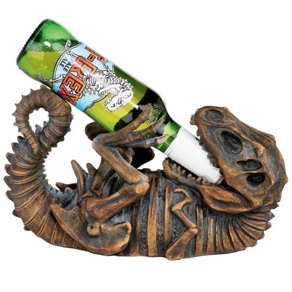 Design Toscano JQ8968 11 Inch Bone Dry Dino Drinker Bottle Holder