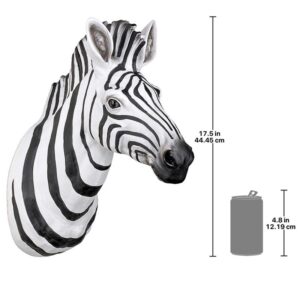 Design Toscano JQ9095 7 1/2 Inch Zebra Head Wall Sculpture